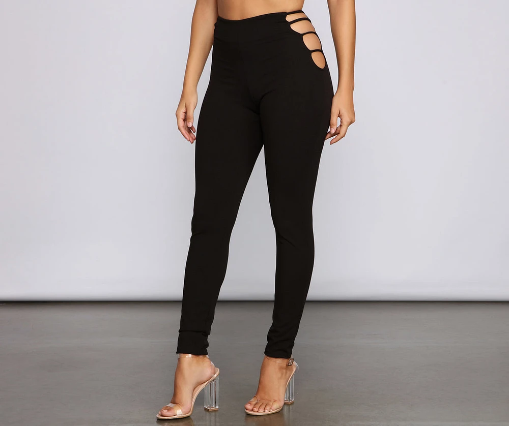 My Good Side Cutout Skinny Pants