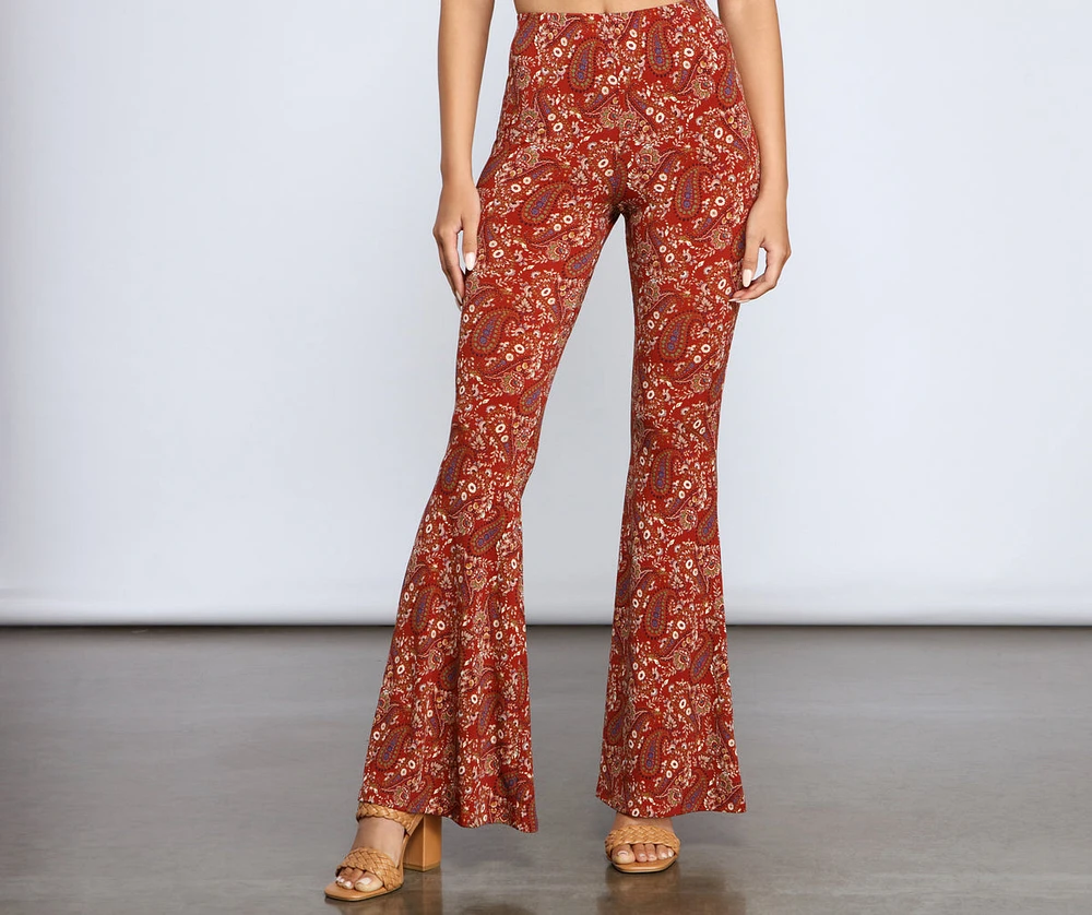 Paisley Chic High Waist Pants