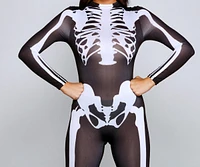 Spooky And Sultry Skeleton Print Catsuit