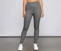 High Waist Plaid Leggings