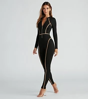 Effortless Trendsetter Ribbed Knit Jumpsuit