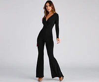 Bring The Flare Long Sleeve Jumpsuit