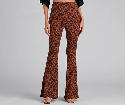 Chevron Chills Flare Pants