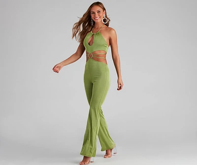 Sultry Talk O-Ring Strappy Jumpsuit