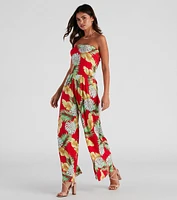 Island Sun Strapless Jumpsuit