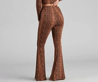 Leopard Spots High Rise Flare Pants