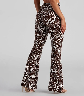 So Wild Zebra Flare Pants