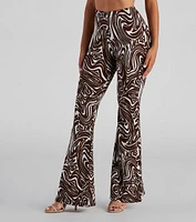 So Wild Zebra Flare Pants