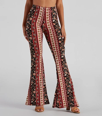 Boho Moment Floral Flare Pants