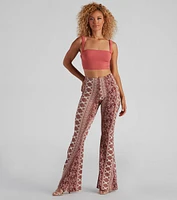 Vintage Bohemian Flared Pants