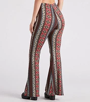 Summer Style Muse Boho Print Flare Pants