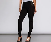 Sleek And Stylin' Ponte High-Rise Leggings