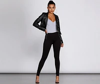 Sleek And Stylin' Ponte High-Rise Leggings