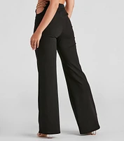 Chain of Scene Crepe Wide Leg Pants