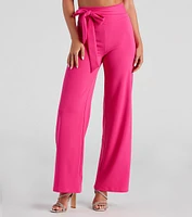 Style Game Crepe Tie Waist Pants