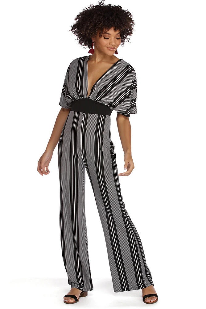 Get It Right Stripes Jumpsuit