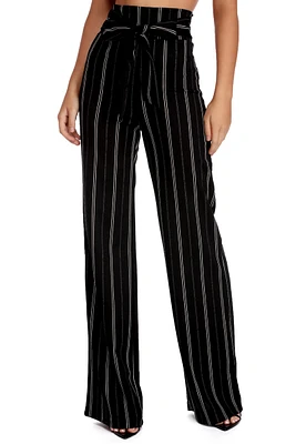 High Waist Striped Pants