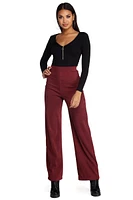 Corduroy High Waist Wide Leg Pants