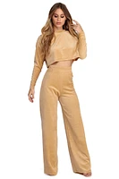 Velour Wide Leg Pants