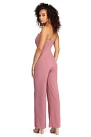 Twist Front Strapless Jumpsuit