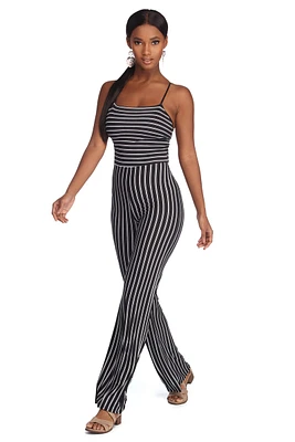 Sophisticated Stripes Jumpsuit