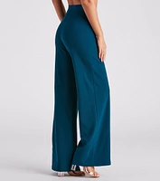 Wrap Around You Crepe Wide-Leg Pants