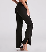 Fashion Mogul Slit Trouser Pants