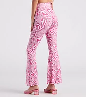 Dreamy Daze Swirl Print Flare Pants