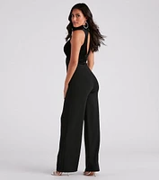 Chic Diva Velvet Cutout Jumpsuit