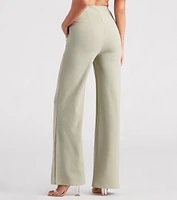 Workwear Chic Paperbag Wide-Leg Pants