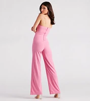 Fit To Perfection Strapless Corset Jumpsuit