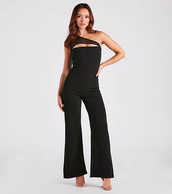 Chic Night Out One-Shoulder Jumpsuit