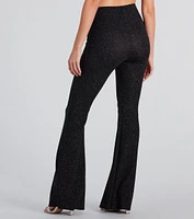 Dose Of Glitter High-Rise Flare Pants