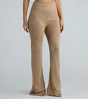 Autumn Chill Crochet Wide-Leg Pants