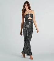 Ultimate Glamour Sequin Cutout Jumpsuit