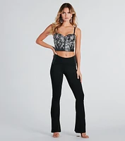 Flair For Fashion High-Rise Ponte Pants