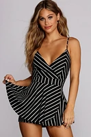 Striped And Sassy Skater Romper