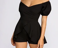 Wrapped Elegance High Low Romper