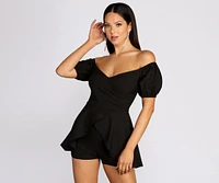 Wrapped Elegance High Low Romper