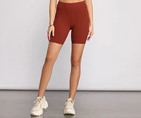 That Basic Life Ribbed Biker Shorts