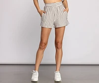 Sweet Stripes High Waist Shorts