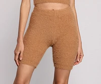 Eyelash Knit Biker Shorts