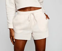 Basic High Waist Fleece Shorts