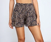 Paisley Chic High Waist Shorts