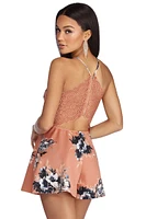 Lace Famous Floral Romper