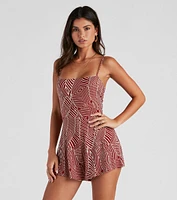 Jungle Cruise Geo Tie-Back Romper