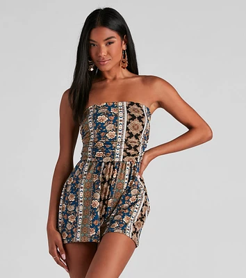 Boho Baby Tube Side Ruched Romper