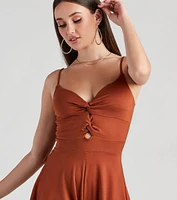 Country Chic Faux Suede Romper