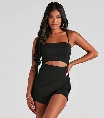 Chic Night Out Crepe Romper