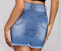 Fab And Frayed Denim Mini Skirt